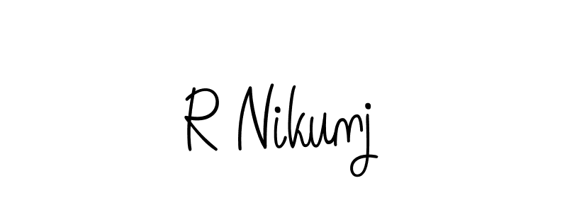 Check out images of Autograph of R Nikunj name. Actor R Nikunj Signature Style. Angelique-Rose-font-FFP is a professional sign style online. R Nikunj signature style 5 images and pictures png