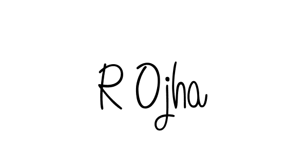 Also we have R Ojha name is the best signature style. Create professional handwritten signature collection using Angelique-Rose-font-FFP autograph style. R Ojha signature style 5 images and pictures png