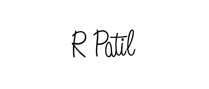 You should practise on your own different ways (Angelique-Rose-font-FFP) to write your name (R Patil) in signature. don't let someone else do it for you. R Patil signature style 5 images and pictures png