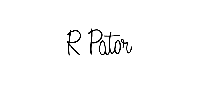 Make a beautiful signature design for name R Pator. With this signature (Angelique-Rose-font-FFP) style, you can create a handwritten signature for free. R Pator signature style 5 images and pictures png