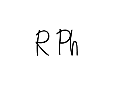 Make a beautiful signature design for name R Ph. With this signature (Angelique-Rose-font-FFP) style, you can create a handwritten signature for free. R Ph signature style 5 images and pictures png