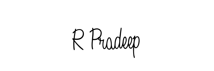 You should practise on your own different ways (Angelique-Rose-font-FFP) to write your name (R Pradeep) in signature. don't let someone else do it for you. R Pradeep signature style 5 images and pictures png