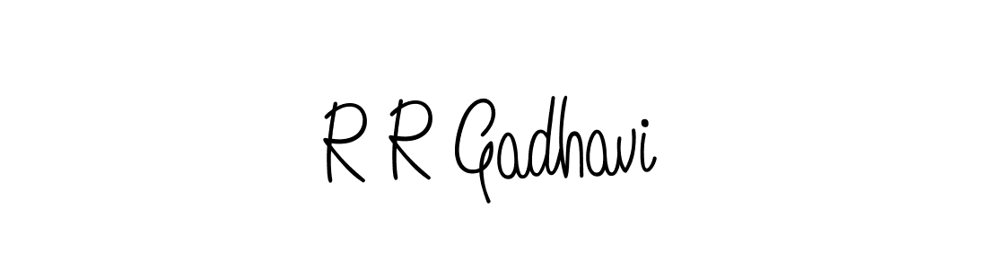 The best way (Angelique-Rose-font-FFP) to make a short signature is to pick only two or three words in your name. The name R R Gadhavi include a total of six letters. For converting this name. R R Gadhavi signature style 5 images and pictures png