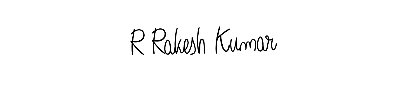 How to make R Rakesh Kumar name signature. Use Angelique-Rose-font-FFP style for creating short signs online. This is the latest handwritten sign. R Rakesh Kumar signature style 5 images and pictures png