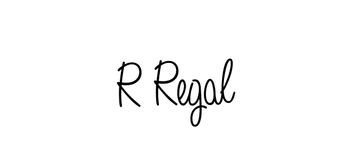 Make a beautiful signature design for name R Regal. With this signature (Angelique-Rose-font-FFP) style, you can create a handwritten signature for free. R Regal signature style 5 images and pictures png