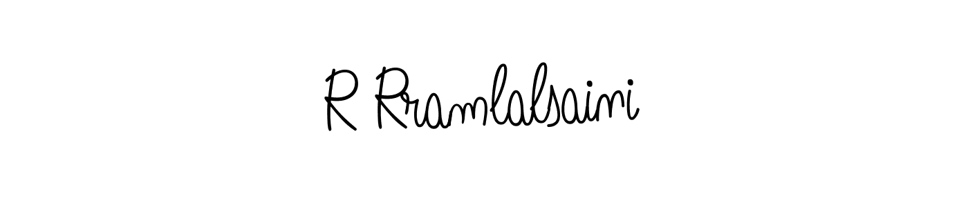 You should practise on your own different ways (Angelique-Rose-font-FFP) to write your name (R Rramlalsaini) in signature. don't let someone else do it for you. R Rramlalsaini signature style 5 images and pictures png