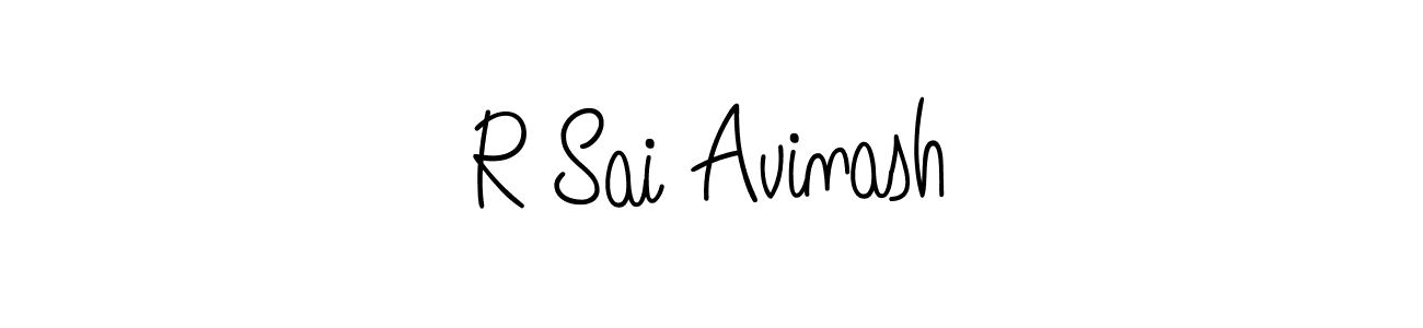 Make a beautiful signature design for name R Sai Avinash. With this signature (Angelique-Rose-font-FFP) style, you can create a handwritten signature for free. R Sai Avinash signature style 5 images and pictures png