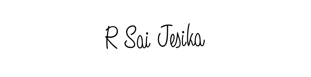 Angelique-Rose-font-FFP is a professional signature style that is perfect for those who want to add a touch of class to their signature. It is also a great choice for those who want to make their signature more unique. Get R Sai Jesika name to fancy signature for free. R Sai Jesika signature style 5 images and pictures png