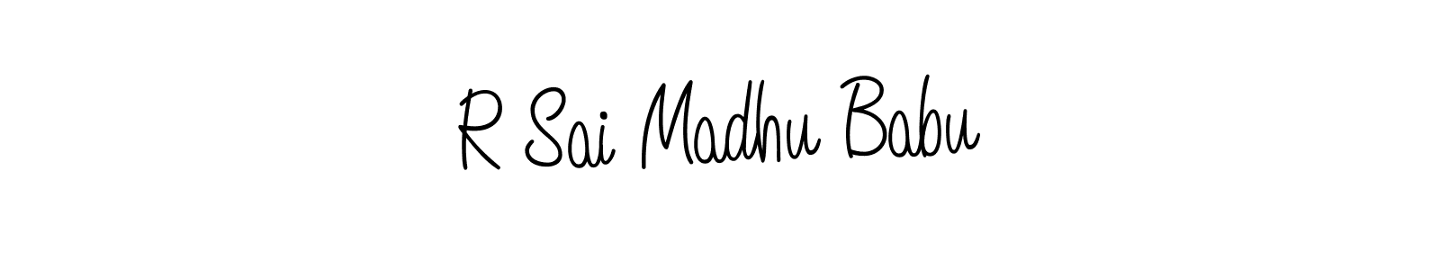 Also we have R Sai Madhu Babu name is the best signature style. Create professional handwritten signature collection using Angelique-Rose-font-FFP autograph style. R Sai Madhu Babu signature style 5 images and pictures png