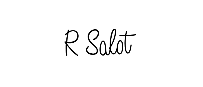 The best way (Angelique-Rose-font-FFP) to make a short signature is to pick only two or three words in your name. The name R Salot include a total of six letters. For converting this name. R Salot signature style 5 images and pictures png