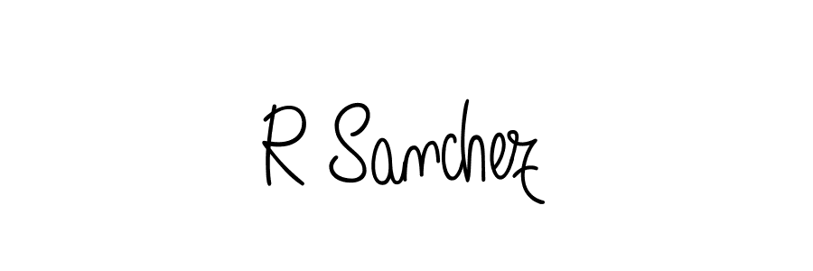 Use a signature maker to create a handwritten signature online. With this signature software, you can design (Angelique-Rose-font-FFP) your own signature for name R Sanchez. R Sanchez signature style 5 images and pictures png