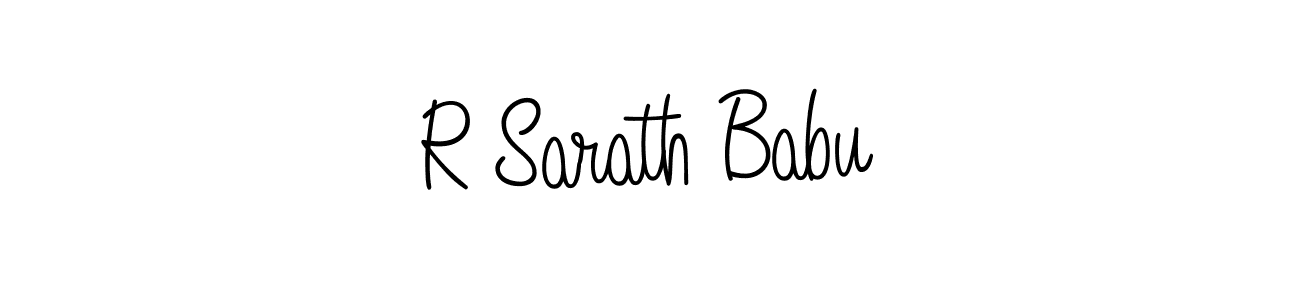 How to make R Sarath Babu name signature. Use Angelique-Rose-font-FFP style for creating short signs online. This is the latest handwritten sign. R Sarath Babu signature style 5 images and pictures png