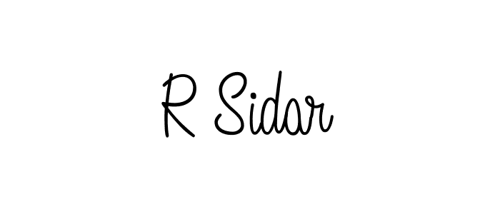 Make a beautiful signature design for name R Sidar. With this signature (Angelique-Rose-font-FFP) style, you can create a handwritten signature for free. R Sidar signature style 5 images and pictures png