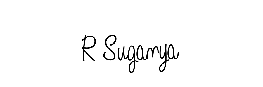 How to make R Suganya signature? Angelique-Rose-font-FFP is a professional autograph style. Create handwritten signature for R Suganya name. R Suganya signature style 5 images and pictures png