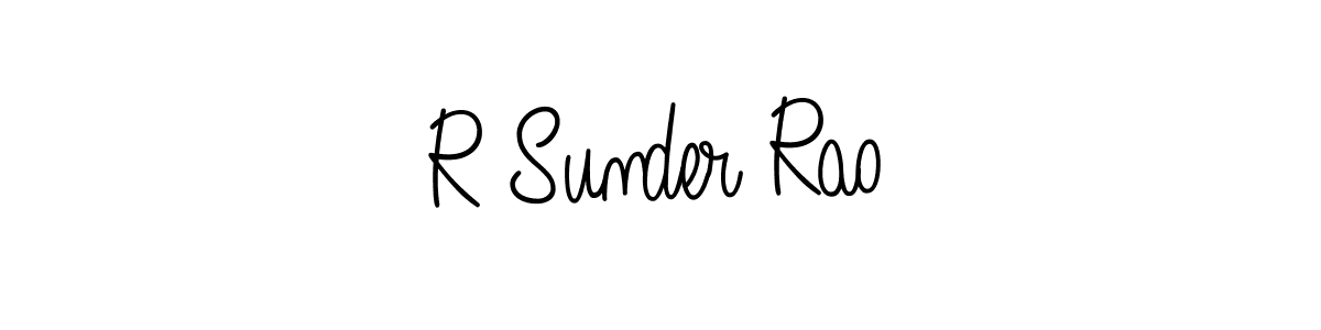 The best way (Angelique-Rose-font-FFP) to make a short signature is to pick only two or three words in your name. The name R Sunder Rao include a total of six letters. For converting this name. R Sunder Rao signature style 5 images and pictures png