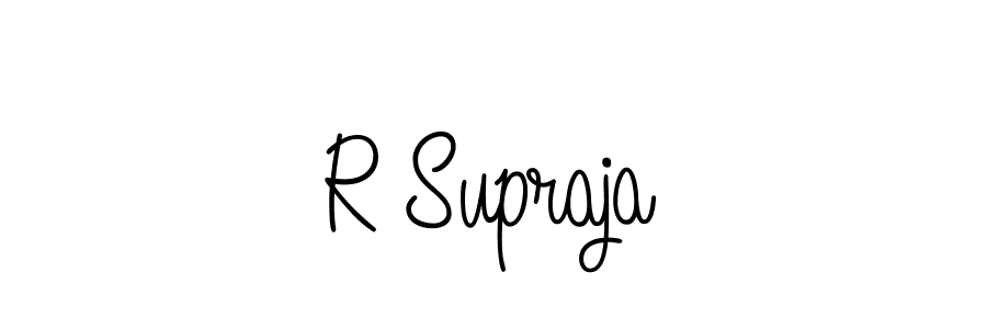 Design your own signature with our free online signature maker. With this signature software, you can create a handwritten (Angelique-Rose-font-FFP) signature for name R Supraja. R Supraja signature style 5 images and pictures png