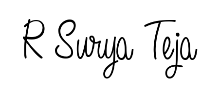 Use a signature maker to create a handwritten signature online. With this signature software, you can design (Angelique-Rose-font-FFP) your own signature for name R Surya Teja. R Surya Teja signature style 5 images and pictures png