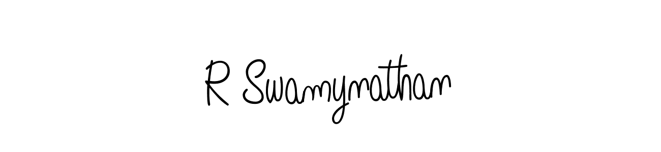 Create a beautiful signature design for name R Swamynathan. With this signature (Angelique-Rose-font-FFP) fonts, you can make a handwritten signature for free. R Swamynathan signature style 5 images and pictures png