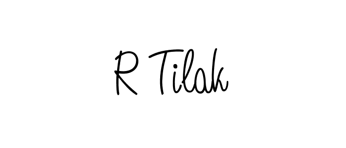 Design your own signature with our free online signature maker. With this signature software, you can create a handwritten (Angelique-Rose-font-FFP) signature for name R Tilak. R Tilak signature style 5 images and pictures png