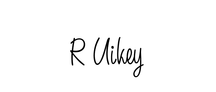You should practise on your own different ways (Angelique-Rose-font-FFP) to write your name (R Uikey) in signature. don't let someone else do it for you. R Uikey signature style 5 images and pictures png