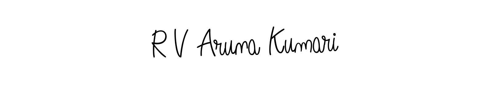 You can use this online signature creator to create a handwritten signature for the name R V Aruna Kumari. This is the best online autograph maker. R V Aruna Kumari signature style 5 images and pictures png