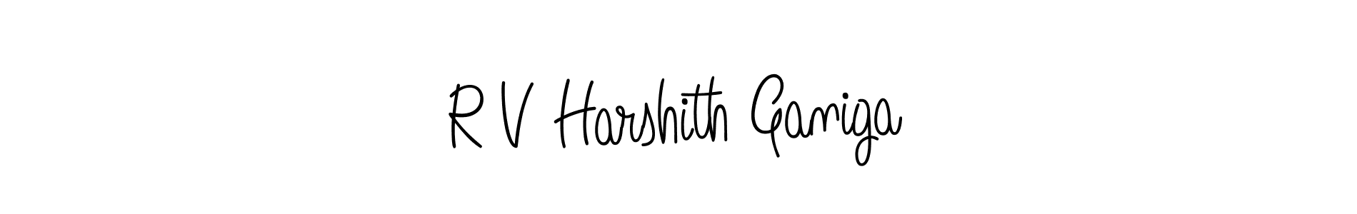 This is the best signature style for the R V Harshith Ganiga name. Also you like these signature font (Angelique-Rose-font-FFP). Mix name signature. R V Harshith Ganiga signature style 5 images and pictures png