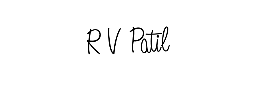Use a signature maker to create a handwritten signature online. With this signature software, you can design (Angelique-Rose-font-FFP) your own signature for name R V Patil. R V Patil signature style 5 images and pictures png