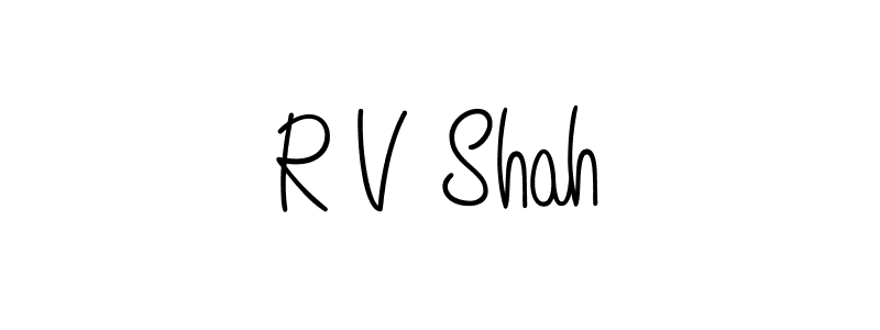 Use a signature maker to create a handwritten signature online. With this signature software, you can design (Angelique-Rose-font-FFP) your own signature for name R V Shah. R V Shah signature style 5 images and pictures png