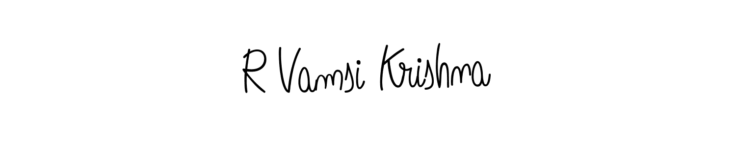 Also we have R Vamsi Krishna name is the best signature style. Create professional handwritten signature collection using Angelique-Rose-font-FFP autograph style. R Vamsi Krishna signature style 5 images and pictures png