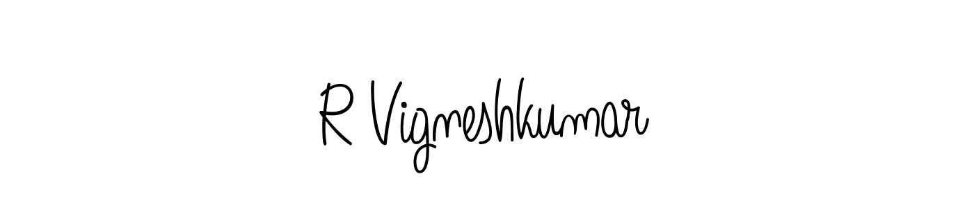 How to Draw R Vigneshkumar signature style? Angelique-Rose-font-FFP is a latest design signature styles for name R Vigneshkumar. R Vigneshkumar signature style 5 images and pictures png