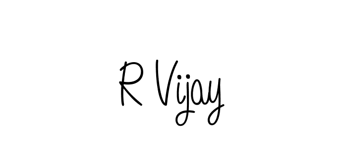 The best way (Angelique-Rose-font-FFP) to make a short signature is to pick only two or three words in your name. The name R Vijay include a total of six letters. For converting this name. R Vijay signature style 5 images and pictures png