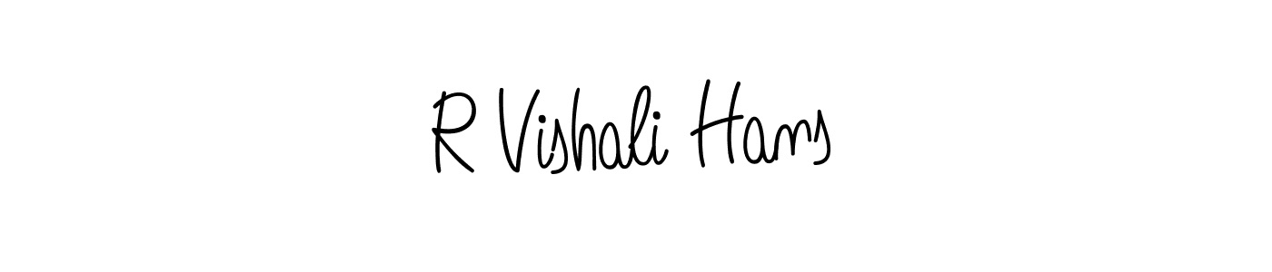 Make a beautiful signature design for name R Vishali Hans. With this signature (Angelique-Rose-font-FFP) style, you can create a handwritten signature for free. R Vishali Hans signature style 5 images and pictures png