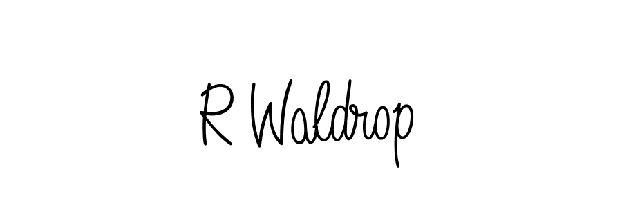 Make a beautiful signature design for name R Waldrop. With this signature (Angelique-Rose-font-FFP) style, you can create a handwritten signature for free. R Waldrop signature style 5 images and pictures png
