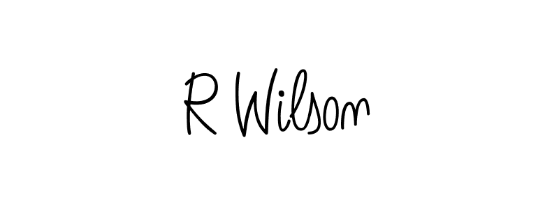How to make R Wilson name signature. Use Angelique-Rose-font-FFP style for creating short signs online. This is the latest handwritten sign. R Wilson signature style 5 images and pictures png