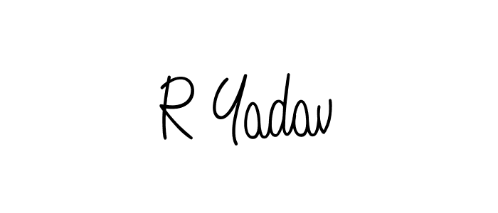 Also You can easily find your signature by using the search form. We will create R Yadav name handwritten signature images for you free of cost using Angelique-Rose-font-FFP sign style. R Yadav signature style 5 images and pictures png