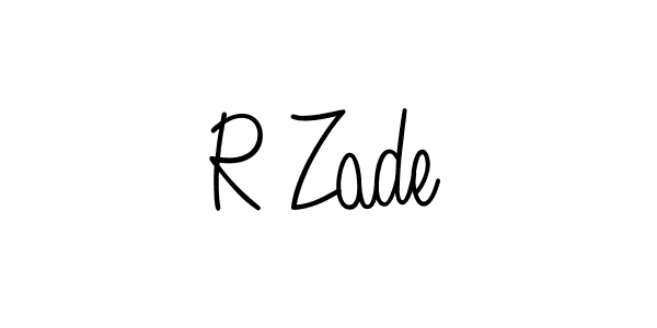 How to make R Zade name signature. Use Angelique-Rose-font-FFP style for creating short signs online. This is the latest handwritten sign. R Zade signature style 5 images and pictures png