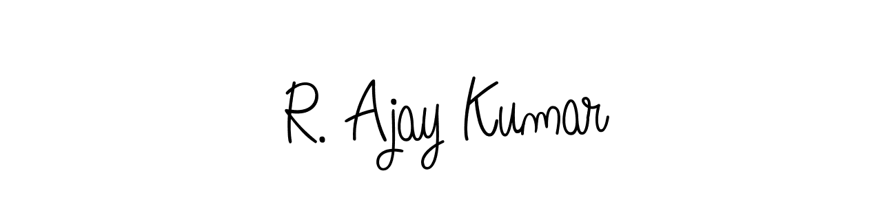 The best way (Angelique-Rose-font-FFP) to make a short signature is to pick only two or three words in your name. The name R. Ajay Kumar include a total of six letters. For converting this name. R. Ajay Kumar signature style 5 images and pictures png