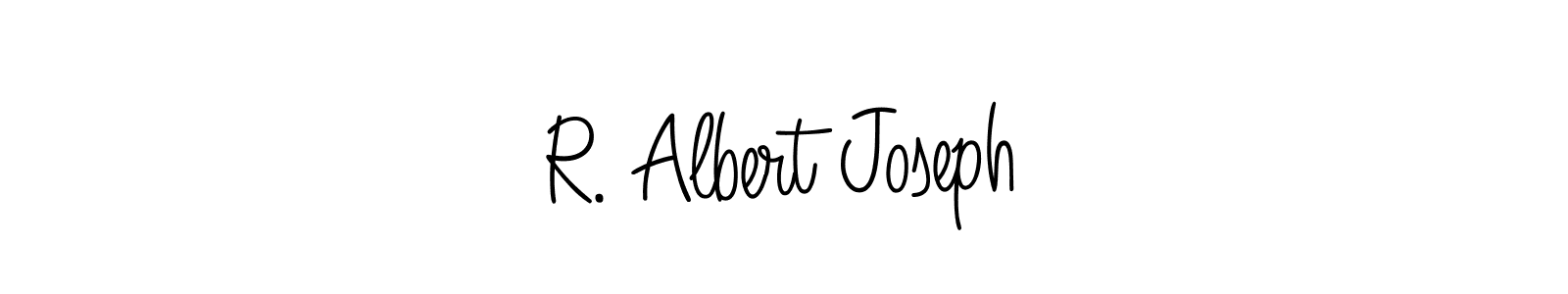 How to make R. Albert Joseph name signature. Use Angelique-Rose-font-FFP style for creating short signs online. This is the latest handwritten sign. R. Albert Joseph signature style 5 images and pictures png