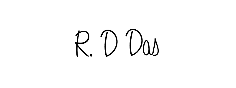 Create a beautiful signature design for name R. D Das. With this signature (Angelique-Rose-font-FFP) fonts, you can make a handwritten signature for free. R. D Das signature style 5 images and pictures png