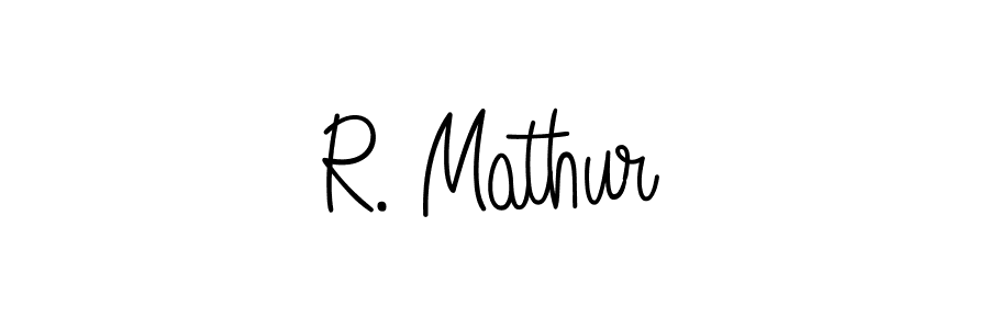 Create a beautiful signature design for name R. Mathur. With this signature (Angelique-Rose-font-FFP) fonts, you can make a handwritten signature for free. R. Mathur signature style 5 images and pictures png