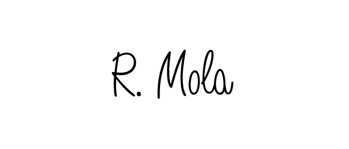 This is the best signature style for the R. Mola name. Also you like these signature font (Angelique-Rose-font-FFP). Mix name signature. R. Mola signature style 5 images and pictures png