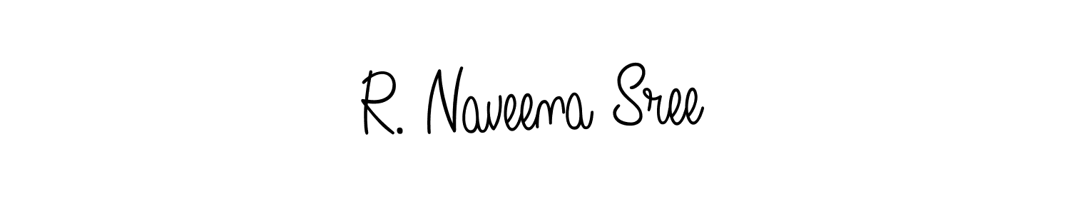 R. Naveena Sree stylish signature style. Best Handwritten Sign (Angelique-Rose-font-FFP) for my name. Handwritten Signature Collection Ideas for my name R. Naveena Sree. R. Naveena Sree signature style 5 images and pictures png
