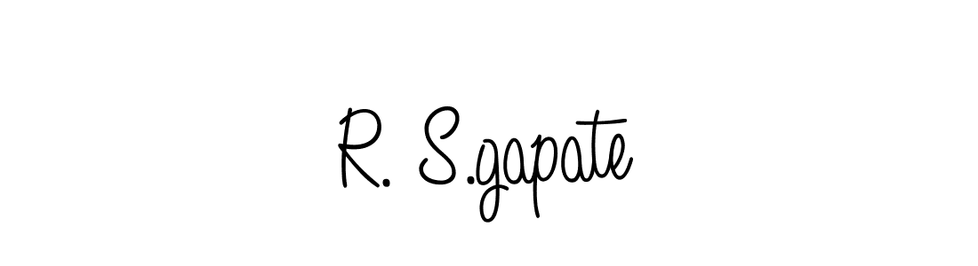 You should practise on your own different ways (Angelique-Rose-font-FFP) to write your name (R. S.gapate) in signature. don't let someone else do it for you. R. S.gapate signature style 5 images and pictures png