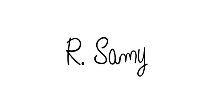 How to make R. Samy name signature. Use Angelique-Rose-font-FFP style for creating short signs online. This is the latest handwritten sign. R. Samy signature style 5 images and pictures png