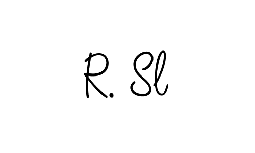 Use a signature maker to create a handwritten signature online. With this signature software, you can design (Angelique-Rose-font-FFP) your own signature for name R. Sl. R. Sl signature style 5 images and pictures png