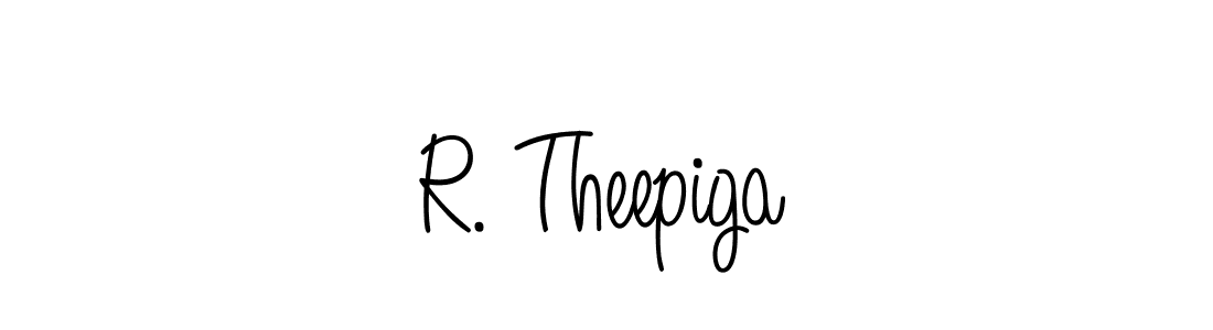 if you are searching for the best signature style for your name R. Theepiga. so please give up your signature search. here we have designed multiple signature styles  using Angelique-Rose-font-FFP. R. Theepiga signature style 5 images and pictures png