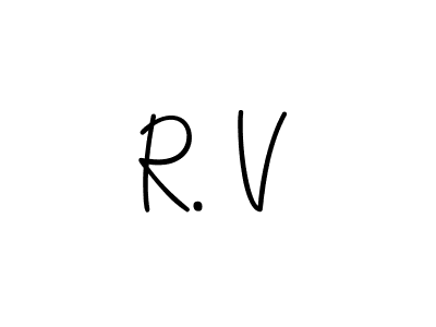 You should practise on your own different ways (Angelique-Rose-font-FFP) to write your name (R. V) in signature. don't let someone else do it for you. R. V signature style 5 images and pictures png