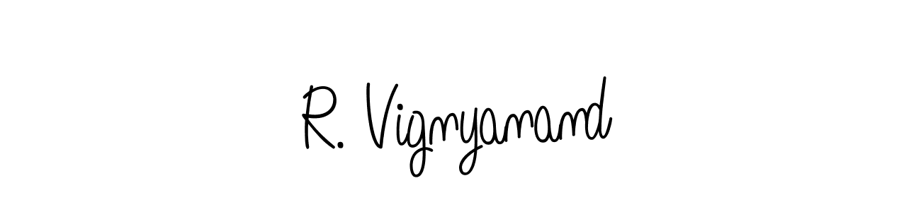 Design your own signature with our free online signature maker. With this signature software, you can create a handwritten (Angelique-Rose-font-FFP) signature for name R. Vignyanand. R. Vignyanand signature style 5 images and pictures png