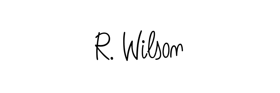 How to Draw R. Wilson signature style? Angelique-Rose-font-FFP is a latest design signature styles for name R. Wilson. R. Wilson signature style 5 images and pictures png
