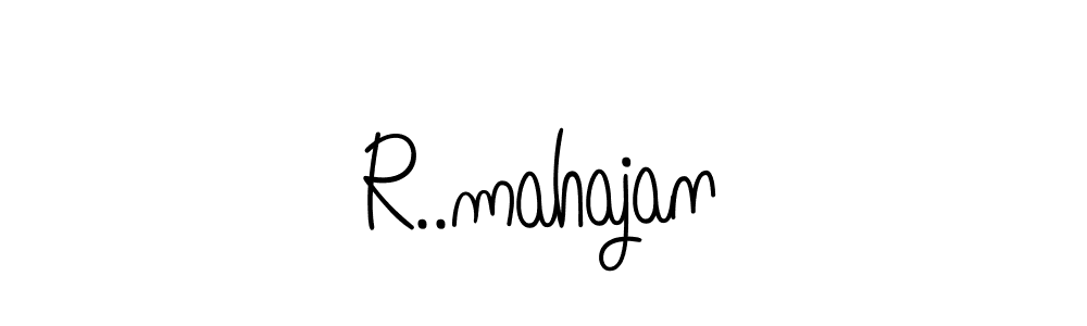 You should practise on your own different ways (Angelique-Rose-font-FFP) to write your name (R..mahajan) in signature. don't let someone else do it for you. R..mahajan signature style 5 images and pictures png